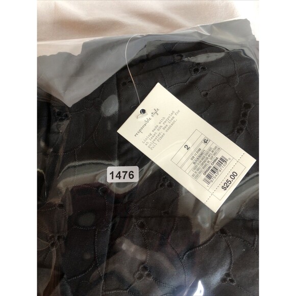 A New Day Women's Size 2 High Rise Eyelet Detail Shorts Black NWT So CUTE!! - Picture 10 of 10